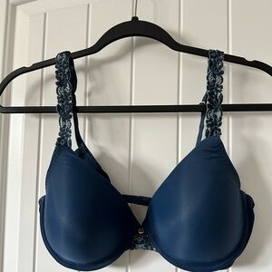 Natori Blue Lace Straps Bra 32DD